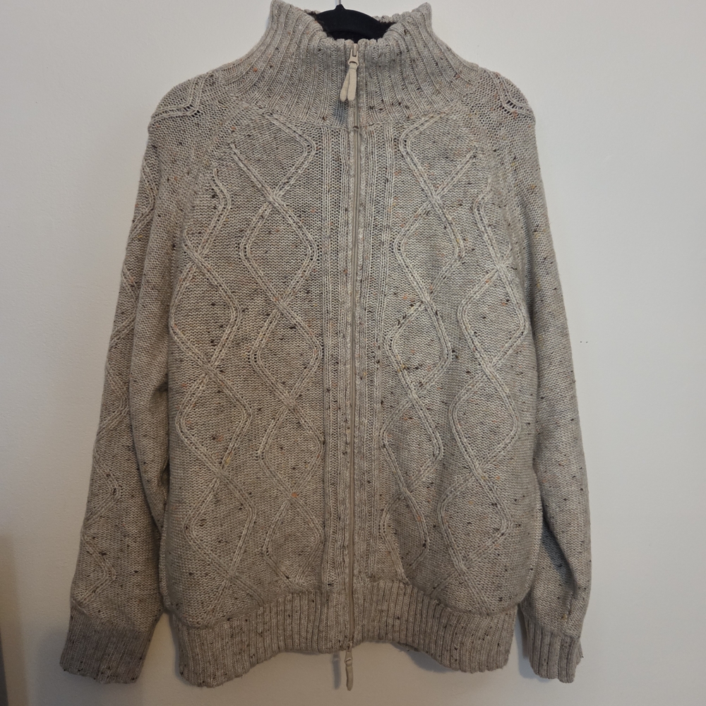 Norm Thompson Mens Large Zip Up Grandpacore Sweater - Picture 8 of 11